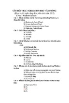 222 câu trắc nghiệm tin học tổng hợp   ôn thi công chức thuế (có đáp án)