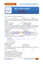 Bộ 10 đề 8 điểm hoá học 2017 thầy lê đăng khương (p2) có đáp án chi tiết từng câu