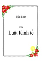 Tiểu Luận Đề Tài Luật Kinh tế