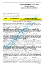 Tuyển tập 200 bài toán hno3 vận dụng cao trong mùa thi thử 2017