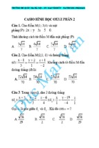 Casio giải toán hình học không gian oxyz