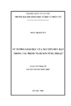 Tư tưởng giáo dục của nguyễn đức đạt trong tác phẩm nam sơn tùng thoại