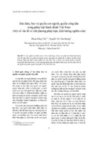 Bảo đảm, bảo vệ quyền con người, quyền công dân trong pháp luật hành chính Việt Nam 