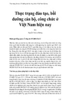 Thực trạng đào tạo, bồi dưỡng cán bộ, công chức ở Việt Nam hiện nay