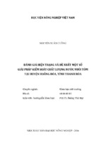 đánh giá hiện trạng và đề xuất một số giải pháp kiểm soát chất lượng nước nuôi tômtại huyện hoằng hóa, tỉnh thanh hóa