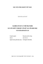 Nghiên cứu xử lý phế phụ phẩm sau sản xuất tinh bột sắn để tạo cồn sinh học và phân bón hữu cơ