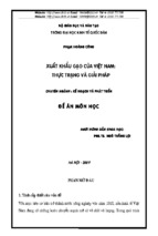 Quan điểm và giải pháp cho hoạt động xuất khẩu gạo của việt nam trong điều kiện hội nhập kinh tế quốc tế