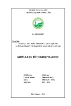 đánh giá khả năng sinh sản của đàn lợn nái nuôi tại công ty cổ phần bình minh   mỹ đức   hà nội