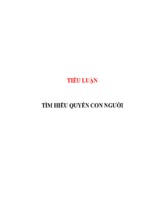 TIỂU LUẬN TÌM HIỂU QUYỀN CON NGƯỜI