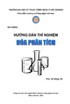 Giáo trình thí nghiệm hoá phân tích