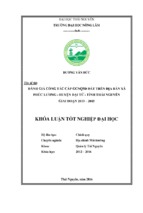 đánh giá công tác cấp giấy chứng nhận quyền sử dụng đất trên địa bàn xã phúc lương   huyện đại từ   tỉnh thái nguyên giai đoạn 2013   2015