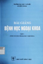 bài giảng bệnh học ngoại khoa tập 1