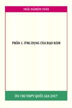 Trắc nghiệm toán ứng dụng của đạo hàm