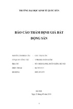 định giá bất động sản và môi giới bất động sản tại trường đh kinh tế quốc dân hà nội