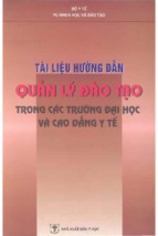 Quản lý đào tạo trong các trường đh và cđ y tế nxb y học