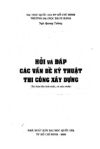 Hỏi và đáp các vấn đề kĩ thuật thi công xây dựng