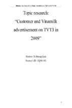 Customer and vinamilk advertisement on tvt3 in 2009