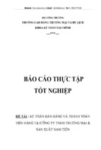 Kế toán bán hàng và thanh toán tiền hàng tại công ty tnhh thương mại & sản xuất nam tiến