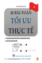 40 bài toán tối ưu thực tế có lời giải chi tiết -  nguyễn minh đức