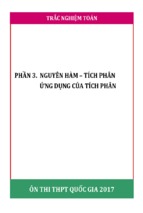 trắc nghiệm nguyên hàm, tích phân và ứng dụng