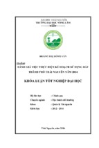 đánh giá việc thực hiện kế hoạch sử dụng đất của thành phố thái nguyên năm 2014