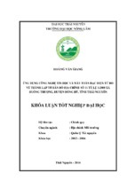 ứng dụng công nghệ tin học và máy toàn đạc điện tử đo vẽ thành lập tờ bản đồ địa chính số 11 tỷ lệ 12000 xã huống thượng   huyện đồng hỷ   tỉnh thái nguyên