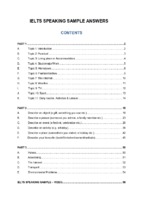 Sample speaking ansswers -  3 parts