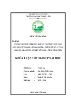 ứng dụng công nghệ tin và phương pháp toàn đạc điện tử thành lập bản đồ địa chính tỷ lệ 11000 tại xã nhạo sơn   huyện sông lô   tỉnh vĩnh phúc