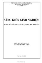 Sáng kiến kinh nghiệm hướng dẫn giải toán có lời văn cho học sinh lớp 1