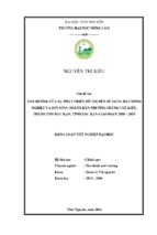 ảnh hưởng của sự phát triển đô thị đến sử dụng đất nông nghiệp và đời sống người dân tại phường phùng chí kiên   thành phố bắc kạn   tỉnh bắc kạn năm 2010  2015