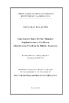 Convergence rates for the tikhonov regularization of coefficient identification problems in elliptic equations (tt)