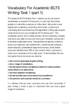 Vocabulary for academic ielts writing task 1 (part 1)