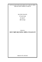 Phát triển hệ thống thông tin kinh tế