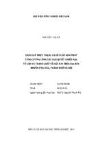 đánh giá thực trạng và đề xuất giải pháp tăng cường công tác giải quyết khiếu nại, tố cáo và tranh chấp về đất đai trên địa bàn huyện ứng hòa, thành phố hà nội