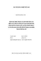 đánh giá thực trạng và giải pháp nâng cao hiệu quả công tác đăng ký giao dịch bảo đảm bằng quyền sử dụng đất, quyền sở hữu nhà ở và tài sản khác gắn liền với đất 