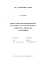 đánh giá việc thực hiện chính sách bồi thường, giải phóng mặt bằng xây dựng khu tái định cư phường phúc lợi, quận long biên, thành phố hà nội