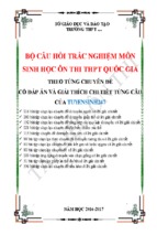 Bộ câu hỏi trắc nghiệm môn sinh học ôn thi thpt quốc gia theo từng chuyên đề có đáp án và giải thích chi tiết từng câu của tuyensinh247 