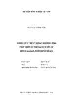 Nghiên cứu thực trạng và định hướng phát triển hệ thống điểm dân cư huyện gia lâm, thành phố hà nội