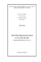 Phân tích thiết kế giải thuật và cấu trúc dữ liệu