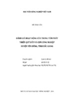 đánh giá hoạt động của trung tâm phát triển quỹ đất và cụm công nghiệp huyện yên dũng, tỉnh bắc giang