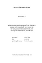 đánh giá công tác bồi thường, hỗ trợ, tái định cư khi nhà nước thu hồi đất thực hiện dự án xây dựng, cải tạo, nâng cấp đường tl 295b trên địa bàn huyện tiên du, tỉnh bắc ninh