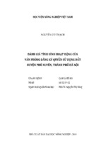 đánh giá tình hình hoạt động của văn phòng đăng ký quyền sử dụng đất huyện phú xuyên, thành phố hà nội