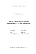 đánh giá công tác tài chính về đất đai trên địa bàn huyện yên dũng, tỉnh bắc giang