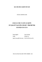 đánh giá công tác đấu giá quyền sử dụng đất tại huyện cẩm khê   tỉnh phú thọ giai đoạn 2010 2014