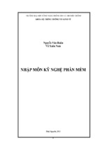 Bài giảng nhập môn kỹ nghệ phần mềm