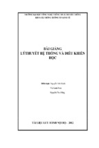 Lý thuyết hệ thống và điều khiển học