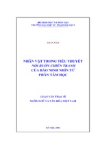 Nhân vật trong tiểu thuyết nỗi buồn chiến tranh của bảo ninh nhìn từ phân tâm học