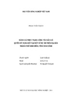 đánh giá thực trạng công tác đấu giá quyền sử dụng đất tại một số dự án trên địa bàn thành phố ninh bình, tỉnh ninh bình
