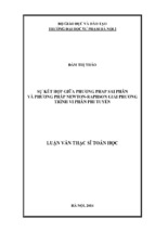 Sự kết hợp giữa phương pháp sai phân và phương pháp newton raphson giải phương trình vi phân tuyến tính