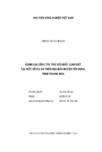 đánh giá công tác thu hồi đất, giao đất tại một số dự án trên địa bàn huyện yên định, tỉnh thanh hóa